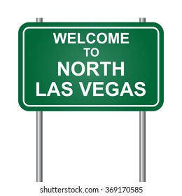 Welcome to North Las Vegas, green signal vector