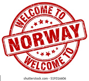 welcome to Norway. stamp.