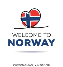 Welcome to Norway, Vector Illustration.