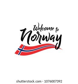 Welcome to Norway vector illustration. Can be used as emblem, sign, seal, icon, logo and print designs. 