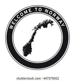 Welcome to Norway vector logo sticker button