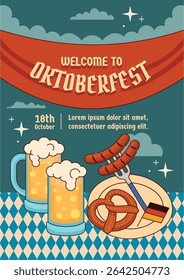 Bem-vindo ao Cartaz de Celebração do Oktoberfest