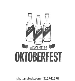 Welcome to the Oktoberfest logo beer fest white background