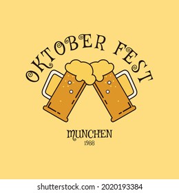 Welcome to Oktoberfest. Oktoberfest poster or banner. Beer Festival vector banner. Design template celebration. 