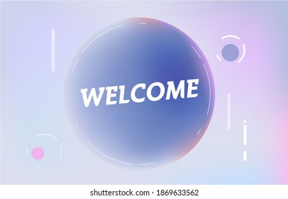 WELCOME on in design banner. vector template for web, print, presentation