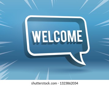 Welcome on Speech bubble