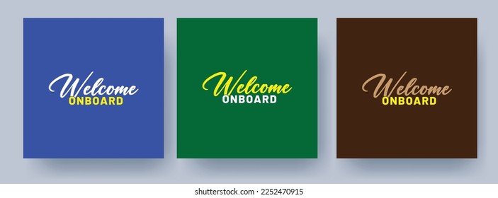 Welcome onboard mnemonic design concept