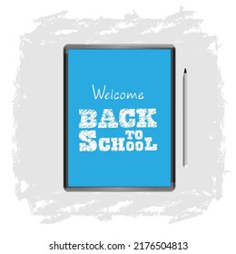 Welcome to online school, tablet for school.