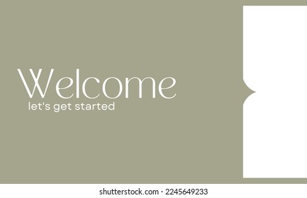 Plantilla de apertura de bienvenida con fondo verde