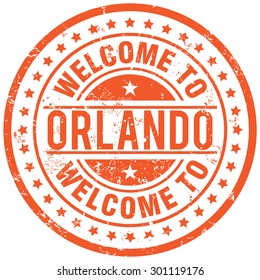 welcome to orlando stamp