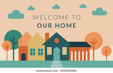 Welcome to our home illustration banner
