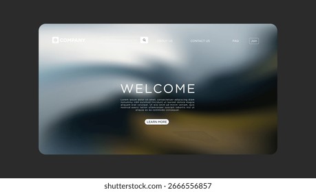 Bienvenido a nuestro sitio un diseño de interfaz moderno perfecto para una página de destino de Sitio web personal o de negocios