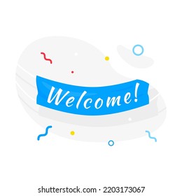 Welcome Page concept illustration flat design vector eps10. modern graphic element for landing page, empty state ui, infographic, icon