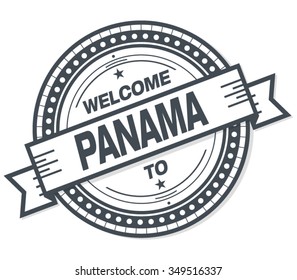 Welcome To Panama Stamp Badge