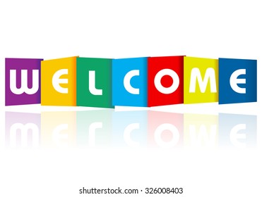 Welcome paper text on a white background.