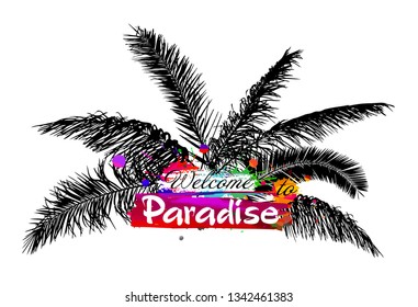 Welcome to Paradise. Vector