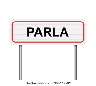 Welcome to Parla, Spain road sign vector