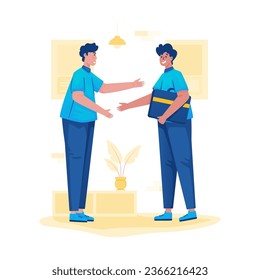 Ilustración vectorial del saludo del saludo del saludo del compañero de bienvenida