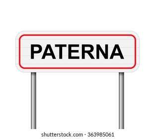 Welcome to Paterna, Spain road sign vector