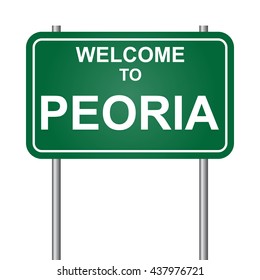 Welcome to Peoria, green signal vector