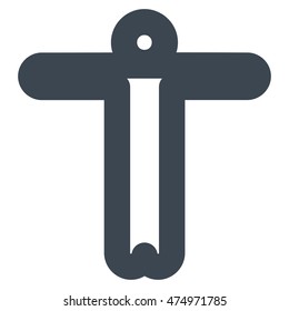 Welcome Person vector icon. Style is stroke flat icon symbol, smooth blue color, white background.