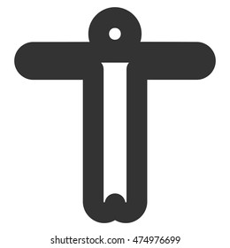 Welcome Person vector icon. Style is outline flat icon symbol, gray color, white background.