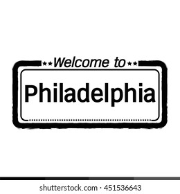 Welcome to Philadelphia City illustration design