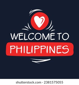 Bienvenido a Filipinas, Ilustración vectorial.