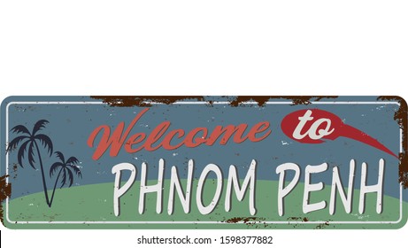 Welcome to Phnom Penh city illustration design