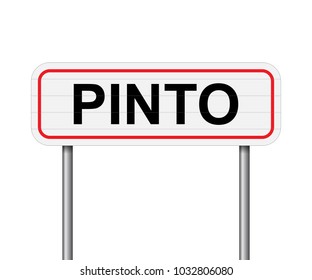 Welcome to Pinto, Spain road sign vector