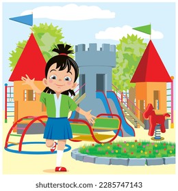 Welcome to the playground! Vector illustration