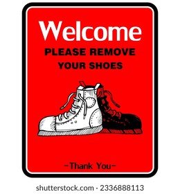 veuillez enlever vos chaussures de plein air ou n'entrez pas avec des  bottes 10815124 Art vectoriel chez Vecteezy