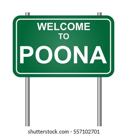 Welcome to Poona, green signal vector