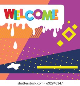 Welcome pop art design