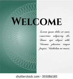Welcome poster or card