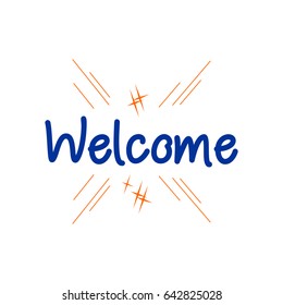 Welcome Poster Logo Vector Template