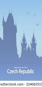 
Welcome to Prague, Czech Republic tours. Vector.
