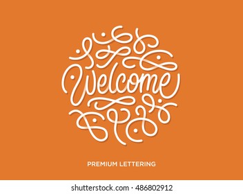 Welcome premium lettering