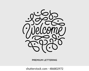 Welcome premium lettering