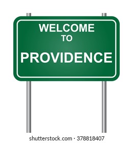 Welcome to Providence, green signal vector