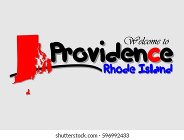 Welcome to Providence Rhode island, Vector illustration Design