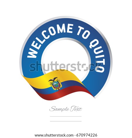 Welcome to Quito Ecuador flag logo icon