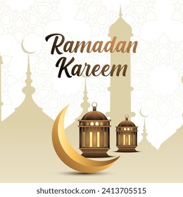 welcome ramadan kareem 2024 banner with brown and white background design 10 svg