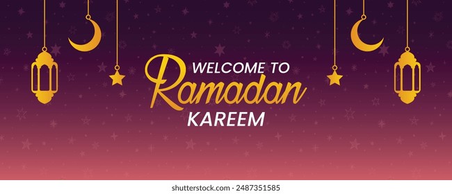 Welcome to Ramadan Kareem decorative banner