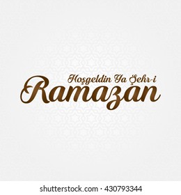 Welcome Ramadan vector (Turkish speak: Hosgeldin Ramazan)