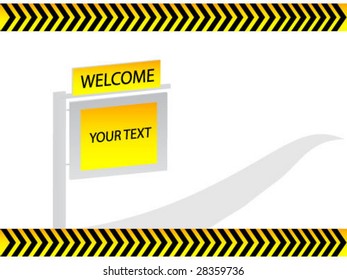 welcome real estate sign