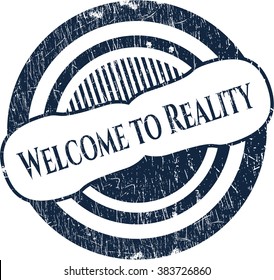 Welcome to Reality rubber grunge texture stamp