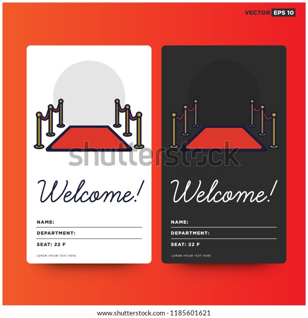 Red Carpet Vector Illustration Flat Stock Vector (Royalty Free