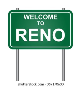 Welcome to Reno, green signal vector