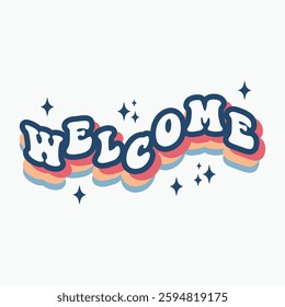 Welcome Retro t shirt design sublimation